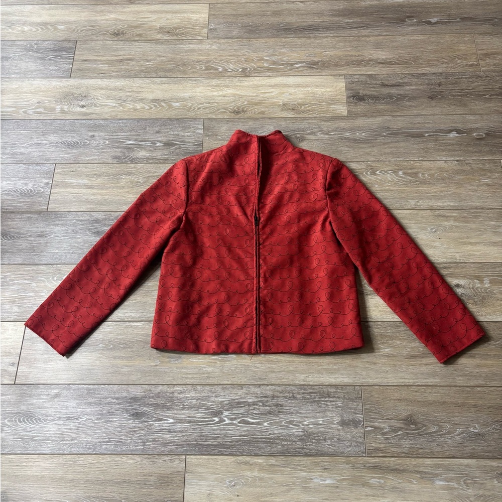 Painted Pony Jacket Sz S Faux Suede Embroidered Crop Vtg Western Artsy *READ*